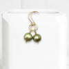 Pearl - Gold & Lime Green Earrings Bijou by SAM