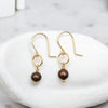 Pearl - Gold & Bronze Earrings Bijou by SAM