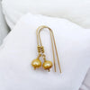 Pearl - Gold & Gold Threaders Earrings Bijou by SAM