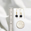 Pearl - Gold & Royal Blue Pearl Threaders Earrings Bijou by SAM