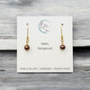 Pearl - Gold & Bronze Pearl Threader Earrings Bijou by SAM