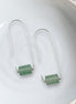 Arc - Silver & Green Aventurine Earrings Bijou by SAM