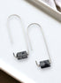 Arc - Silver & Snowflake Obsidian Earrings Bijou by SAM