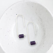 Arc - Silver & Amethyst Earrings Bijou by SAM
