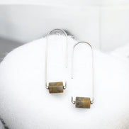 Arc - Silver & Crazy Lace Agate Earrings Bijou by SAM