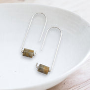 Arc - Silver & Crazy Lace Agate Earrings Bijou by SAM