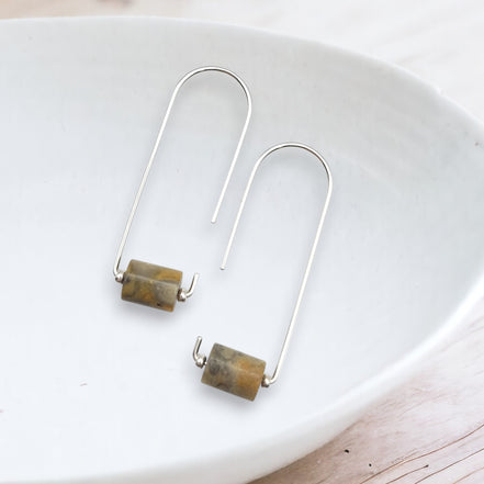 Arc - Silver & Crazy Lace Agate Earrings Bijou by SAM