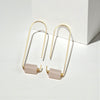 Arc - Gold & Rose Quartz Earrings Bijou by SAM