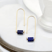Arc - Gold & Lapis Lazuli Earrings Bijou by SAM