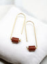 Arc - Gold & Red Jasper Earrings Bijou by SAM