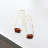 Arc - Gold & Red Jasper Earrings Bijou by SAM