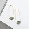 Arc - Gold & Green Aventurine Earrings Bijou by SAM