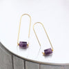 Arc - Gold & Amethyst Earrings Bijou by SAM