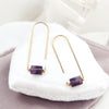 Arc - Gold & Amethyst Earrings Bijou by SAM