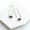 Arc - Gold & Amethyst Earrings Bijou by SAM