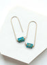 Arc - Gold & Turquoise Earrings Bijou by SAM