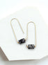 Arc - Gold & Snowflake Obsidian Earrings Bijou by SAM