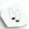Arc - Gold & Snowflake Obsidian Earrings Bijou by SAM