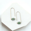 Arc - Gold & Green Aventurine Earrings Bijou by SAM