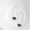 Arc - Gold & Amethyst Earrings Bijou by SAM