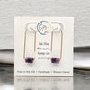 Arc - Gold & Amethyst Earrings Bijou by SAM