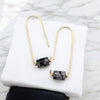 Arc - Gold & Snowflake Obsidian Earrings Bijou by SAM