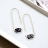 Arc - Gold & Snowflake Obsidian Earrings Bijou by SAM