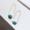 Arc - Gold & Turquoise Earrings Bijou by SAM