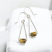 Mystique - Silver & Crazy Lace Agate Dangle Earrings Bijou by SAM Sterling Silver