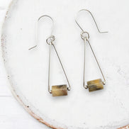 Mystique - Silver & Crazy Lace Agate Dangle Earrings Bijou by SAM Silver-plated