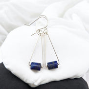 Mystique - Silver & Lapis Lazuli Dangle Earrings Bijou by SAM Sterling Silver