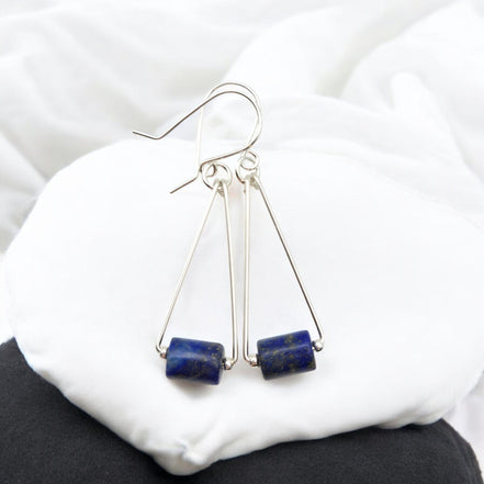 Mystique - Silver & Lapis Lazuli Dangle Earrings Bijou by SAM Sterling Silver