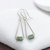 Mystique - Silver & Green Aventurine Earrings Bijou by SAM