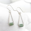 Mystique - Silver & Green Aventurine Earrings Bijou by SAM