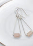 Mystique - Silver & Rose Quartz Dangle Earrings Bijou by SAM Sterling Silver