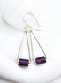 Mystique - Silver & Amethyst Dangle Earrings Bijou by SAM Sterling Silver