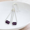 Mystique - Silver & Amethyst Dangle Earrings Bijou by SAM