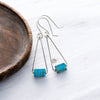 Mystique - Silver & Turquoise Dangle Earrings Bijou by SAM