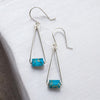 Mystique - Silver & Turquoise Dangle Earrings Bijou by SAM