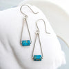 Mystique - Silver & Turquoise Dangle Earrings Bijou by SAM