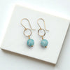 Coin - Gold and Amazonite Dangle Earrings Earrings Bijou by SAM