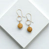 Coin - Gold and Yellow Mookaite Dangle Earrings Earrings Bijou by SAM Gold Fill