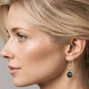 Coin - Gold and Blue Tigers Eye Dangle Earrings Earrings Bijou by SAM