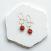 Coin - Gold and Carnelian Dangle Earrings Earrings Bijou by SAM