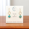 Coin - Gold and Turquoise Dangle Earrings Earrings Bijou by SAM
