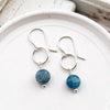 Coin - Silver & Blue Apatite Dangle Earrings Earrings Bijou by SAM