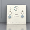 Coin - Silver and Aquamarine Earrings Earrings Bijou by SAM