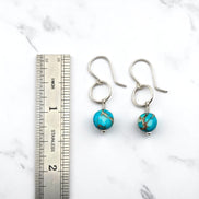 Coin - Silver and Turquoise Earrings Bijou by SAM