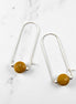 Coin - Silver & Yellow Mookaite Arc Earrings Earrings Bijou by SAM