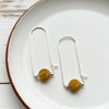 Coin - Silver & Yellow Mookaite Arc Earrings Earrings Bijou by SAM